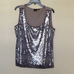 Sequined snake skin looking tank top